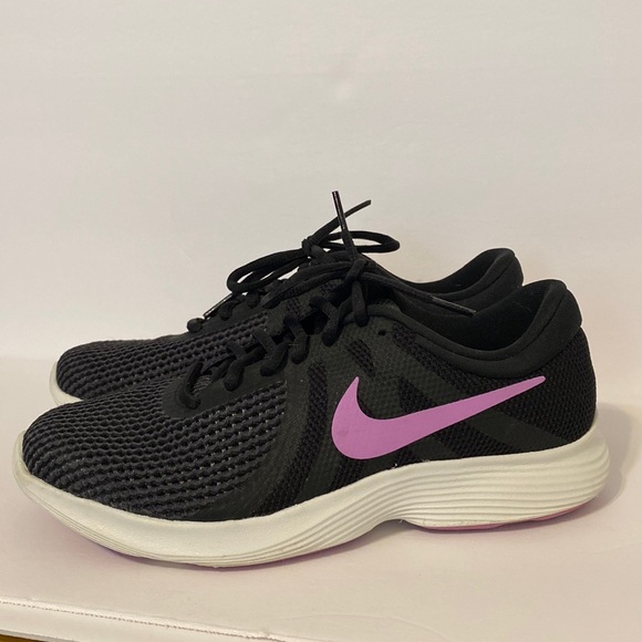 Nike Shoes - Nike Revolution 4 Black Running Shoes, Size 8.5